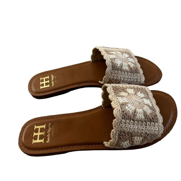 Haute Hippie Rianne crochet slides sandals excellent Size 9 - Picture 2 of 6